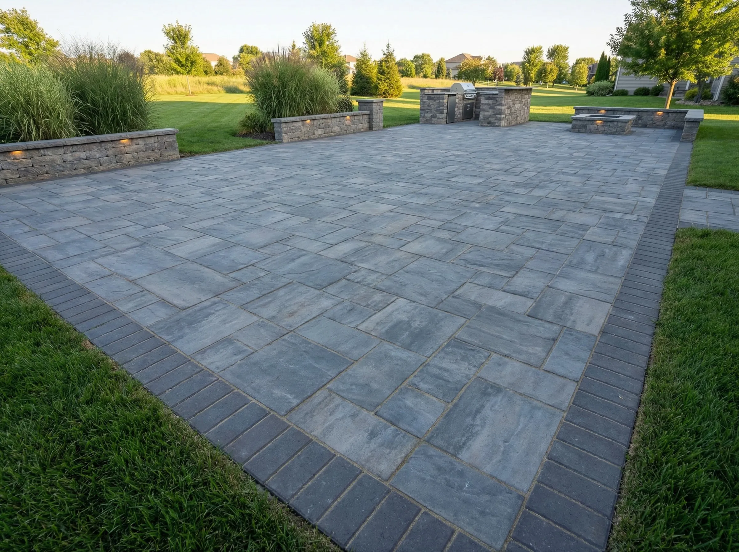 Custom paver patio Lenexa KS