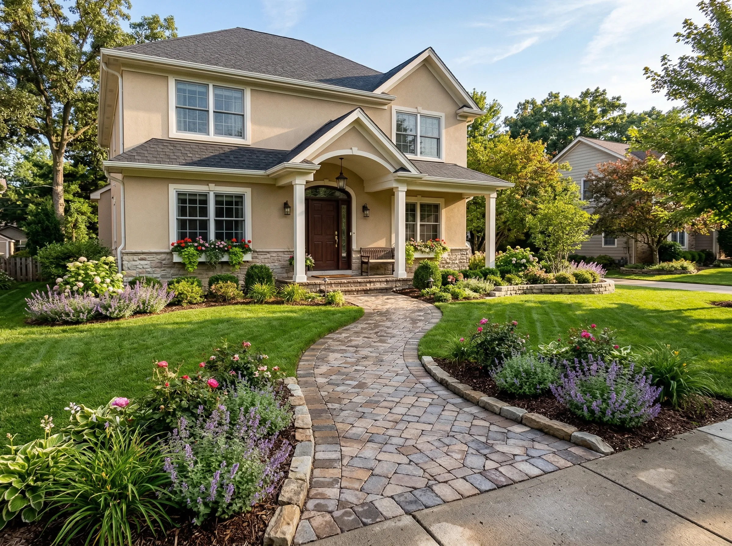 Lenexa paver walkway install